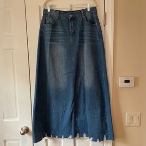 Stylewe light weight denim maxi skirt